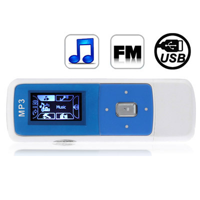 8GB MP3 Player with LCD Screen, Support FM Radio, Use as USB Flash Disk (Blue) - Click Image to Close